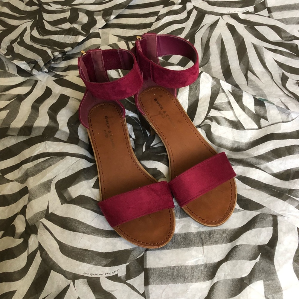 Maroon Red Shoes Rock and Candy Bordeaux Sandals